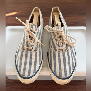 Vintage Keds “Anchor” stripe canvas sneakers